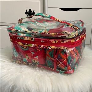 Vera Bradley 4pc Travel Makeup Case in Rumba